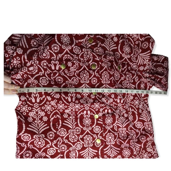 Liz Claiborne New York Button Front Jean Jacket Henna Red Size 16 - Picture 8 of 11